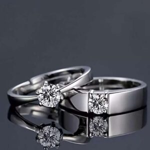 Unisex Stainless Steel Couple Ring Set